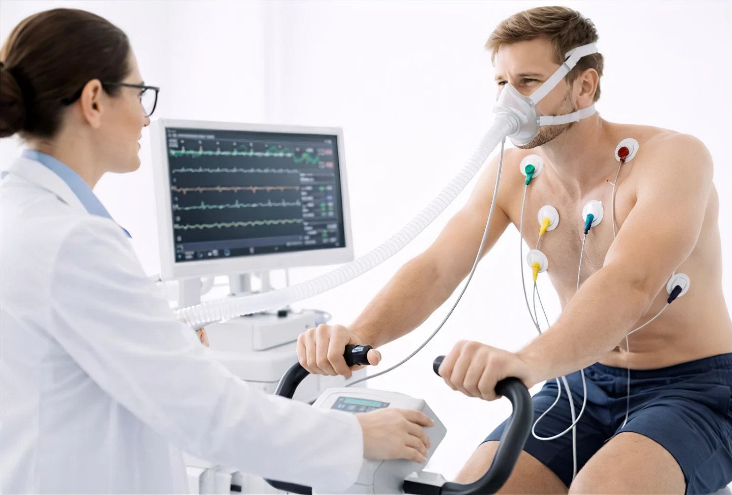 Taucherarzt führt eine medizinische Untersuchung zur Tauchtauglichkeit durch
